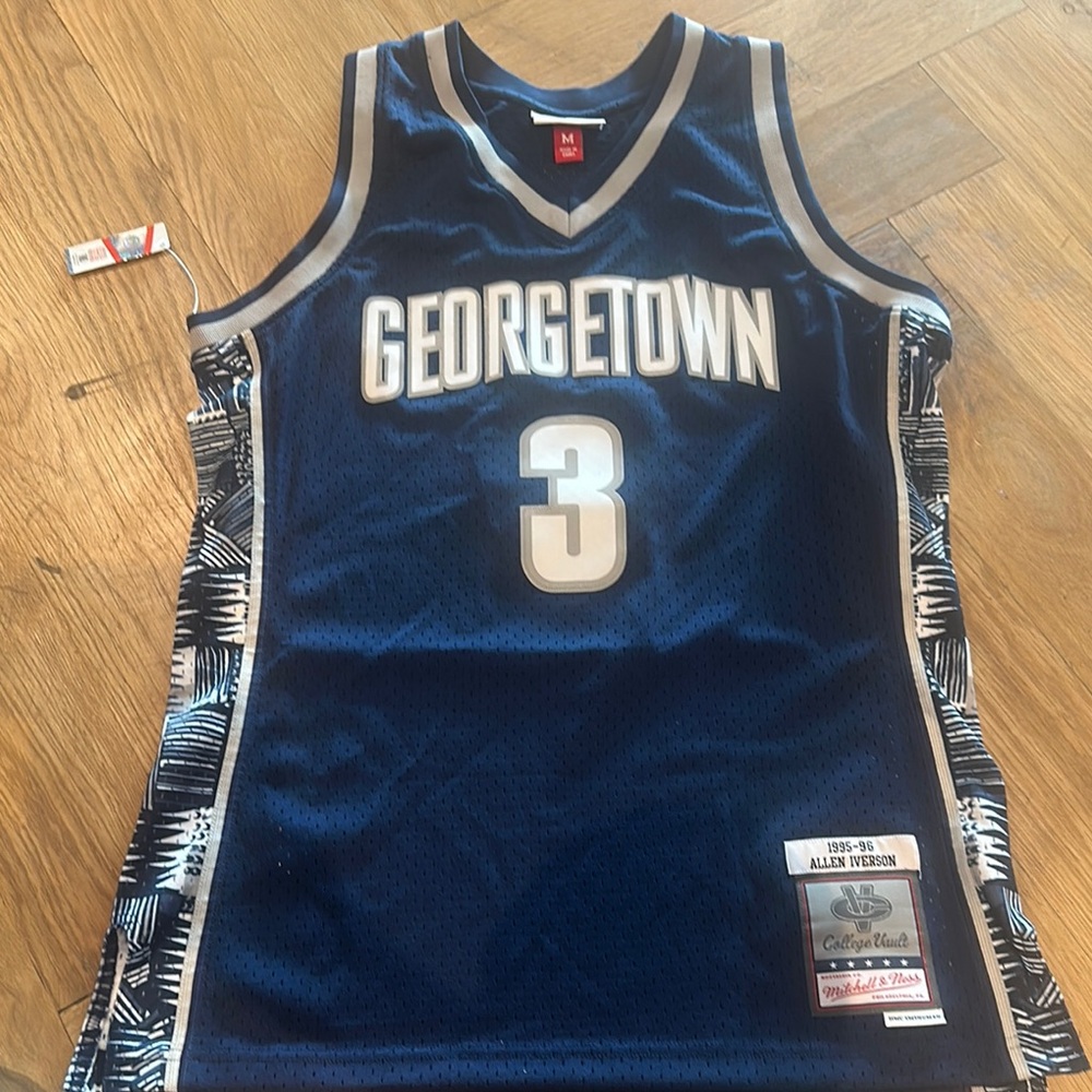 Mitchell & Ness Blue and White Basketball Jersey